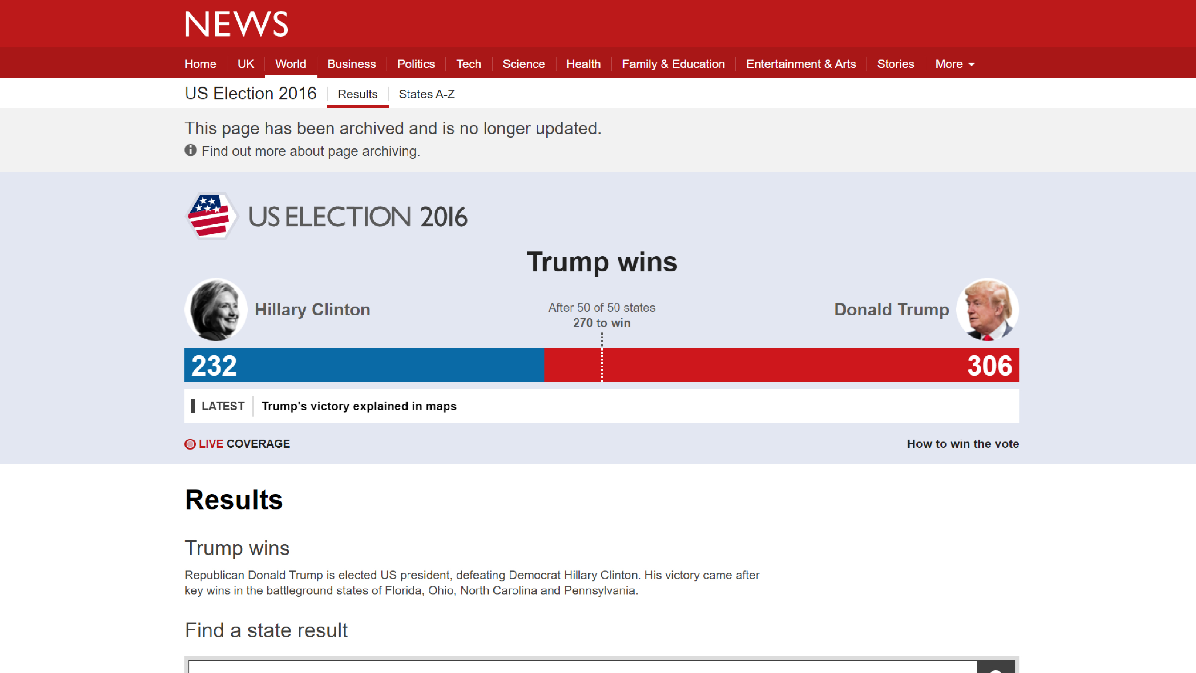 BBC News election results 2016