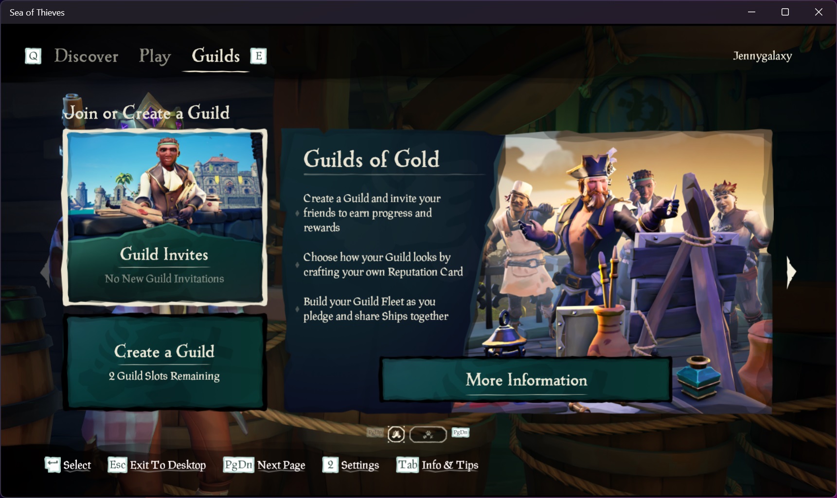 Sea of Thieves Guild screen