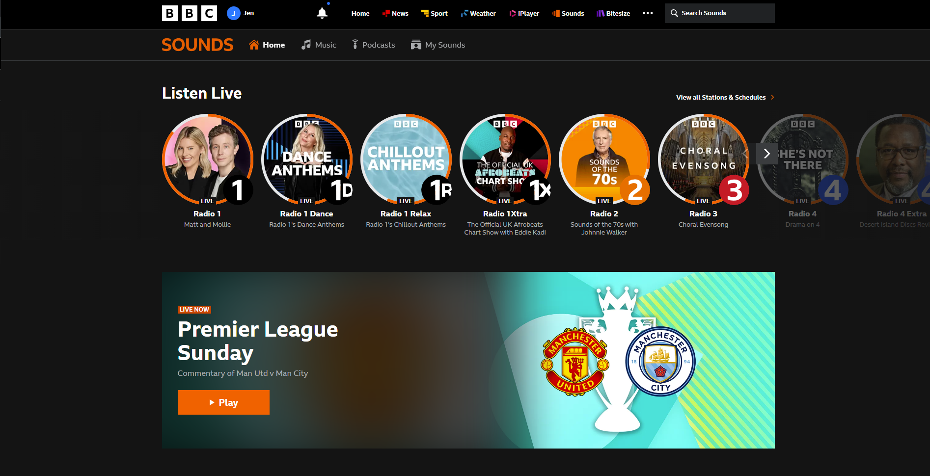 Single Item Promotion component on BBC Sounds Website